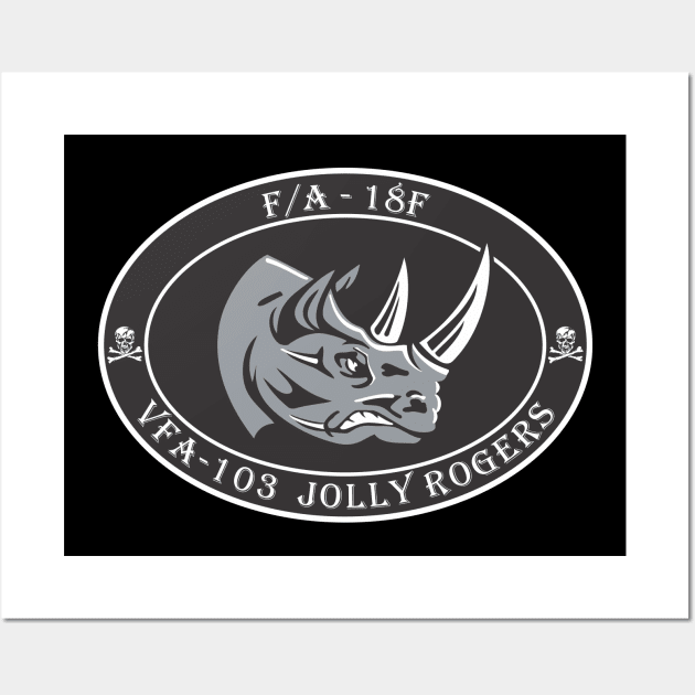 VFA-103 Jolly Rogers - Rhino Wall Art by MBK